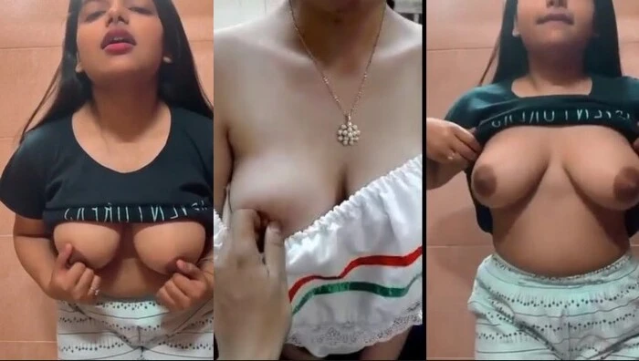 Beautiful Boobs Girl Playing With Boobs Sex HD New